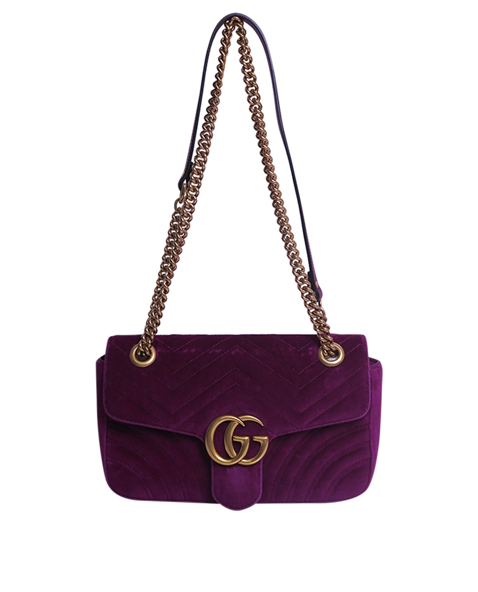 Medium Marmont, &pound;820, Handbags, Purple, Velvet, Other view